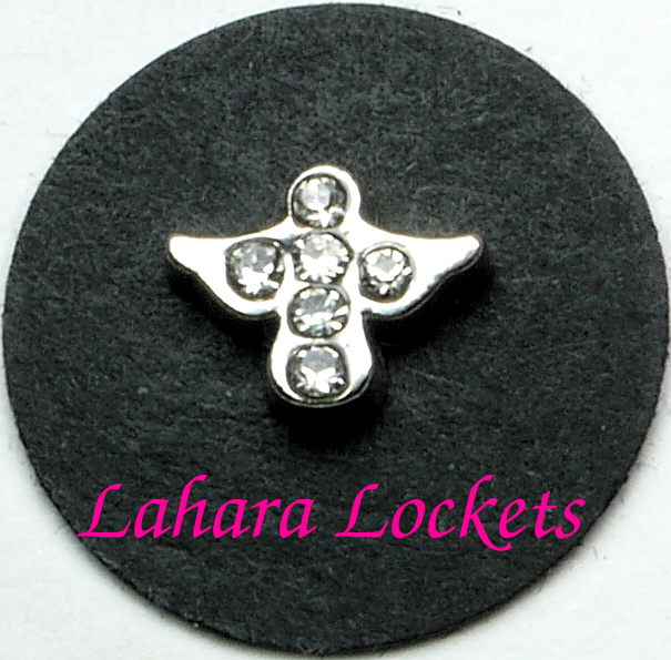 Angel Floating Charm, with gems – WIldflower Journeys + Lahara Lockets