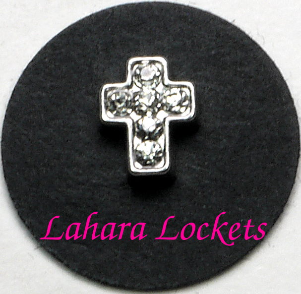 Cross Floating Charm, with gems, silver – WIldflower Journeys + Lahara ...