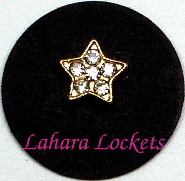 Star Floating Charm, gold, gems – WIldflower Journeys + Lahara Lockets